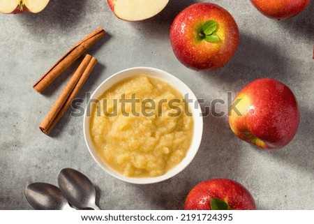 Homemade Organic Healthy Apple Sauce in a Bowl Royalty-Free Stock Photo #2191724395