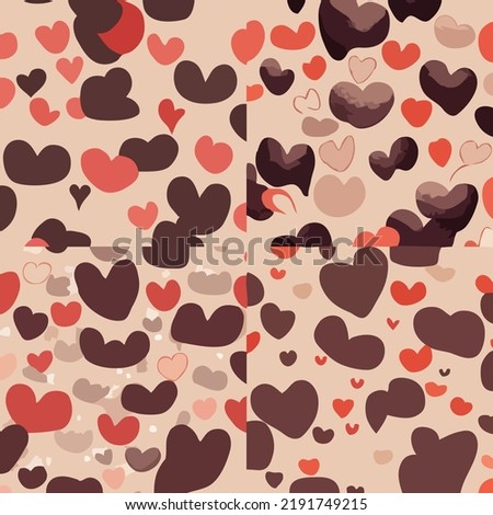 lovely romantic background nice for valentines day. black and pink pattern of hearts of different sizes on a pink background. Valentine's Day