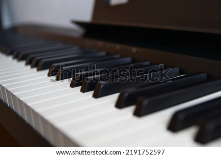 Piano background picture, learning to play piano. Musician life. Live music.