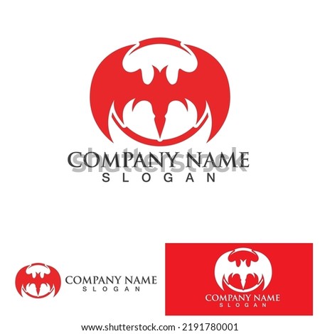 Bat logo vector icon template illustration design
