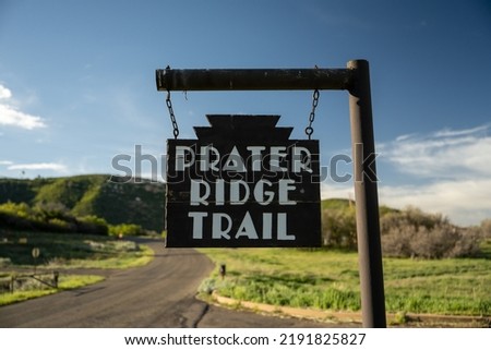 Prater Ridge Trail Sign in Mesa Verde National Park Royalty-Free Stock Photo #2191825827