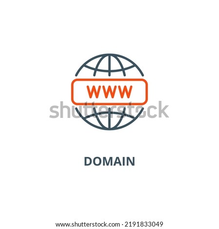 Domain icon vector illustration concept isolated on white background used for web and mobile