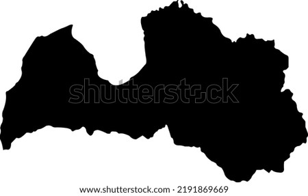 Vector Illustration of Latvia map