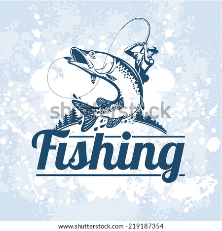 fishing vector labels 