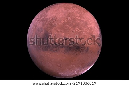 Planet Mars. The red planet. Elements of this image were furnished by NASA. Royalty-Free Stock Photo #2191886819