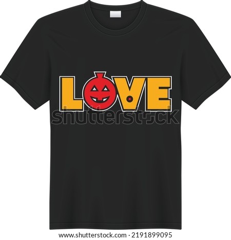 Happy Halloween Love typography T-Shirt Design

