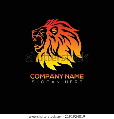 Lion logo vector illustration design 