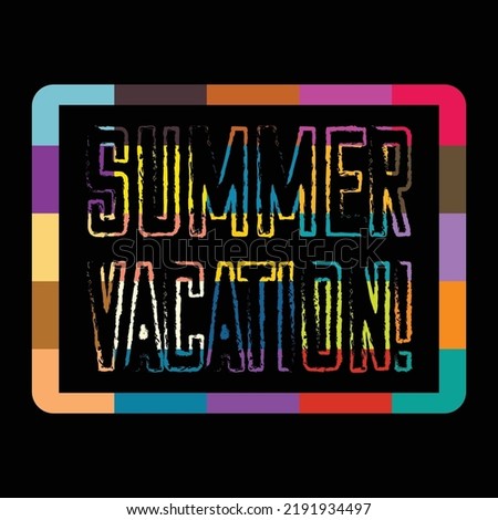 Summer vacation best typography vector T shirt design