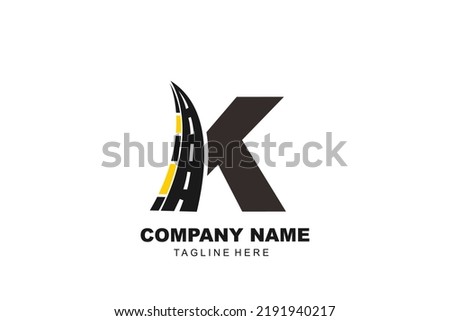 initial Letter K street logo