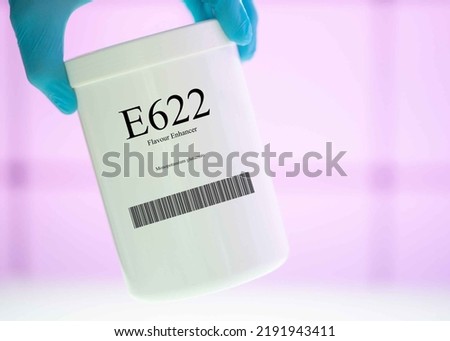Packaging with nutritional supplements E622 flavour enhancer