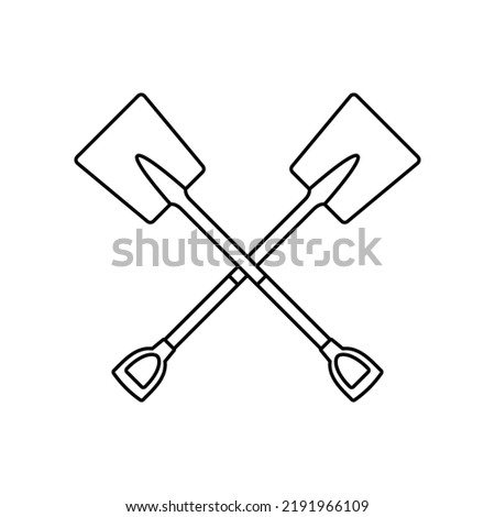 Coloring page with Shovel for kids