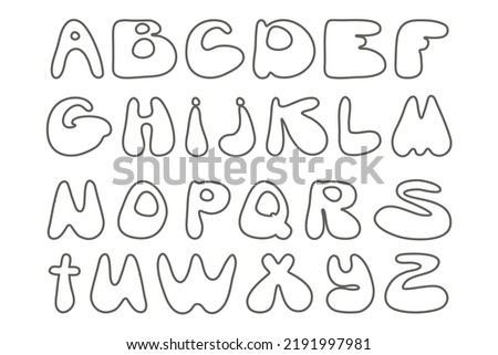 Cute hand drawn alphabet made in vector. Childish doodle alphabet letters. Playful awesome alphabet letters font. Funny abc design for book cover, poster, card, print on baby's clothes
