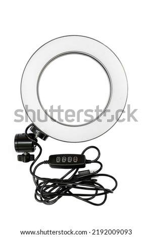 LED light for vdo camera​ isolated​ on​ white​ background.
