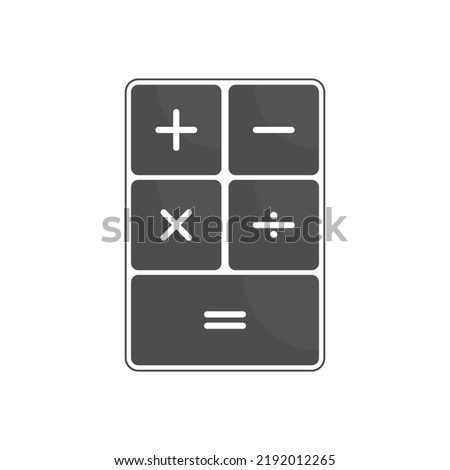 Buttons with signs of arithmetic operations. The concept of accounting. Template for a logo, sticker, logo or brand. Illustration for websites, applications and creative ideas. Flat style
