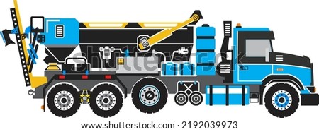 Volumetric Concrete Mixer Truck vector Royalty-Free Stock Photo #2192039973