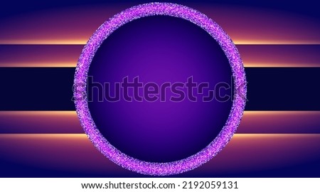 Abstract vector illustration background with shining lines and round sparkle banner for design