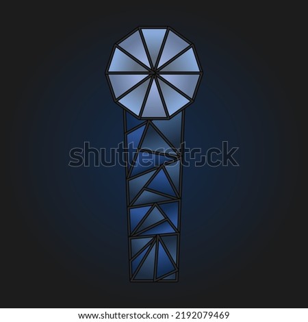 Microphone abstract. Low poly illustration. Vector