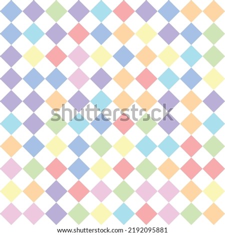 Checkered pattern. Seamless vector background in squares. cute pastel green and yellow checkers, gingham, plaid, aesthetic checkerboard wallpaper vector illustration.  perfect for wallpaper, backdrop,