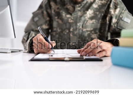 Military Student Education. Army Soldier Veteran In College