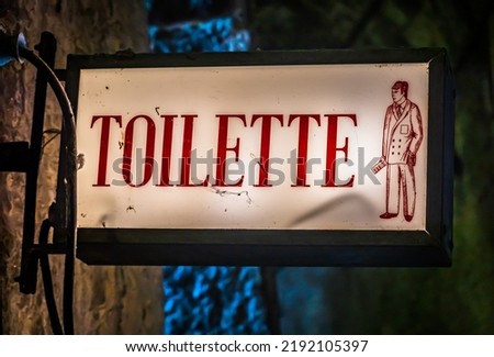 typical restroom sign in germany - photo