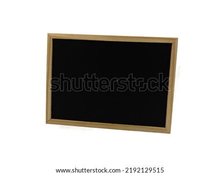 blackboard with wooden frame isolated with white background