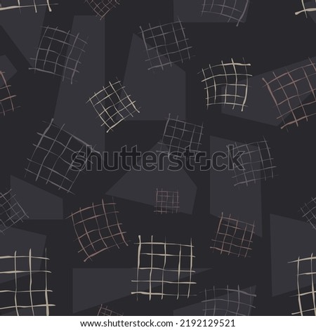 Dark grunge seamless pattern. Vector illustration for print, fabric, cover, packaging, interior decor, blog decoration and other your projects.