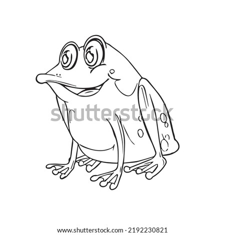 Vector illustration of cute frog cartoon
Vector illustration of cute frog cartoon isolated on white background.
Cartoon frog catching fly
Cartoon mushroom with a toad
