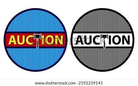 Auction Stamp Icon Vector Illustration
