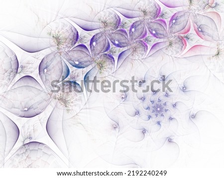 Dynamic flowing natural forms. Flowers and spirals. Mysterious psychedelic relaxation pattern. Beautiful fractal floral art. 3d generated