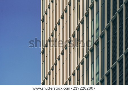  Windows and diagonals in geometric architecture in modern building                              