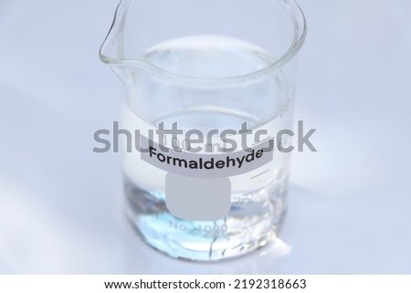 formaldehyde in glass, chemical in the laboratory and industry Royalty-Free Stock Photo #2192318663