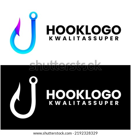 hook colorful abstract logo design