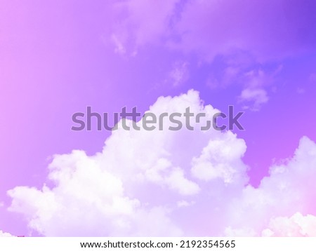beauty sweet pastel pink purple  colorful with fluffy clouds on sky. multi color rainbow image. abstract fantasy growing light