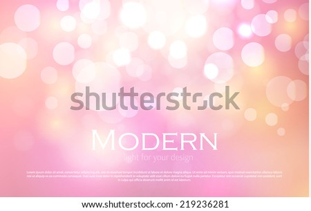 Abstract colorful bokeh light background. Vector illustration