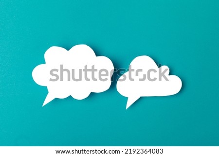 Speech bubbles on color background text palce