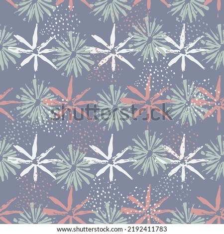 Vector seamless pattern with flower elements. Background for wallpapers, surface textures, textile.