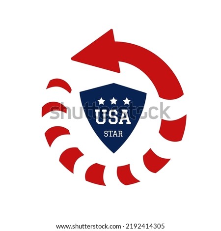 This logo can perfect for USA star company business, banner and special events celebration.
