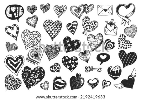 Hand Drawn Heart Icon Collection