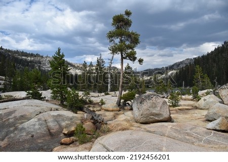 Arriving to Bear Lake in the Emigrant Wilderness of Stanislaus National Forest. Royalty-Free Stock Photo #2192456201