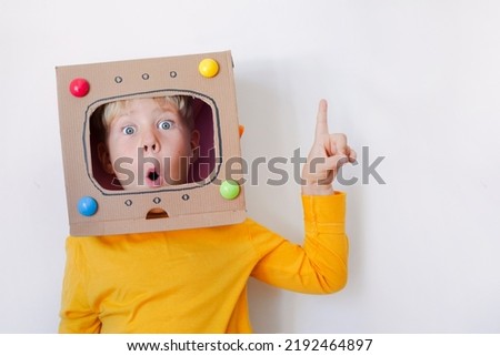 boy in robot, astronaut creative costume
