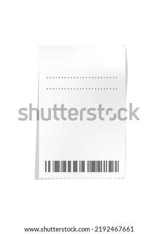 Image of receipt with barcode  Royalty-Free Stock Photo #2192467661