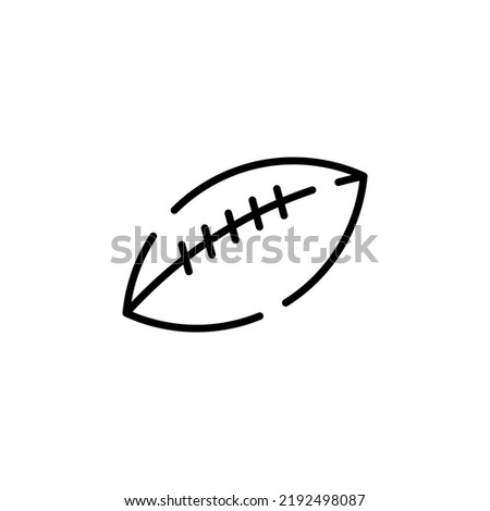 Rugby, American Football Dotted Line Icon Vector Illustration Logo Template. Suitable For Many Purposes.