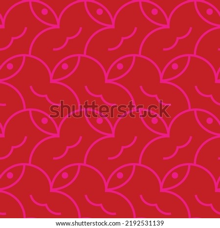 Abstract Hand Drawing Minimal Birds Seamless Vector Pattern Isolated Background