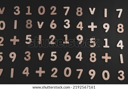 Numbers bright seamless pattern
Numerical and number shape for education. Global economy crisis concept.