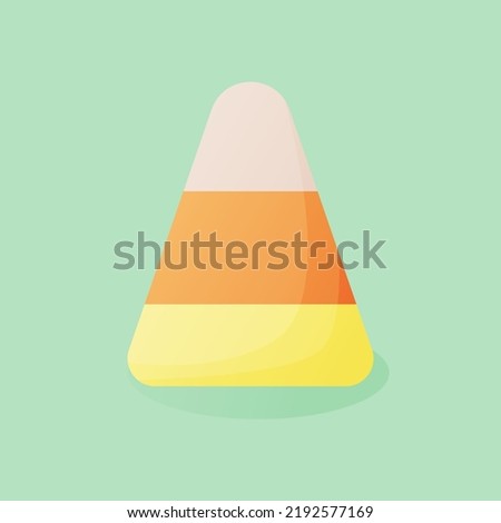 Halloween candy, Corn Caramel. Children's sweets, sweets or treats. Vector illustration
