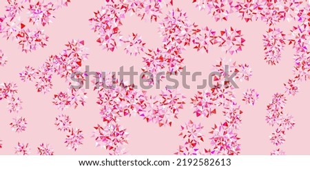 Light red vector pattern with colored snowflakes. Smart geometrical abstract illustration with ice, snow. Poster, banner  for New year design.