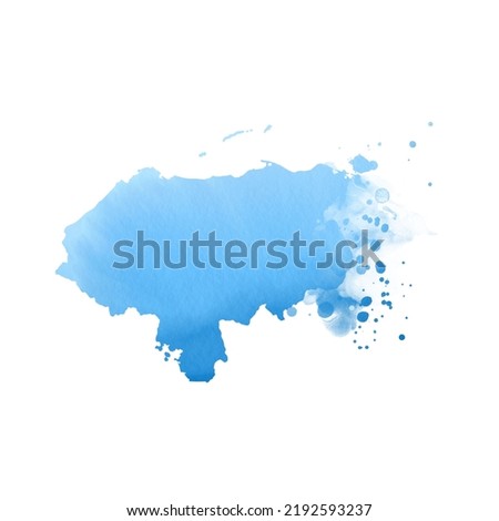 Country map watercolor sublimation background on white background. Honduras