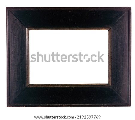 Old antique wooden frame isolated on white with clipping path 