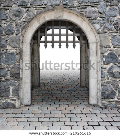 Medieval castle main enter or gate