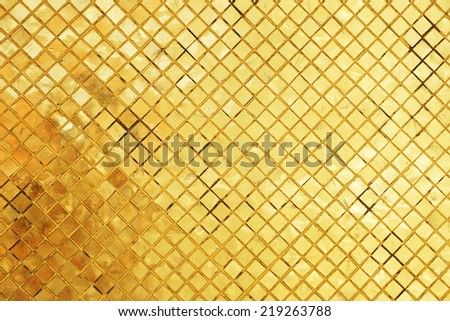golden mosaic Royalty-Free Stock Photo #219263788
